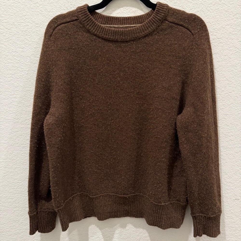 Banana Republic Brown 100% Merino Extra Fine Wool Crewneck Sweater Large